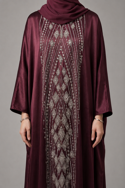 Maroon Ameera Abaya