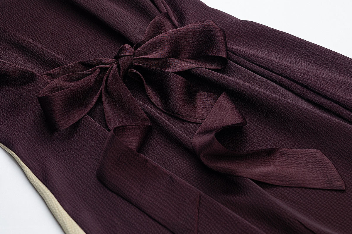 BA6045 Beige & Burgundy Exquisite Dress