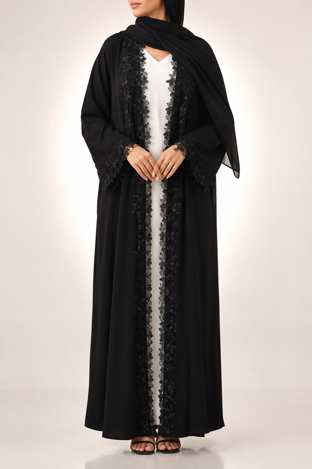 Al-Layl lace abaya S19M