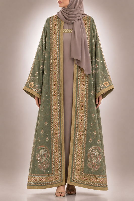 Green Zareen Abaya