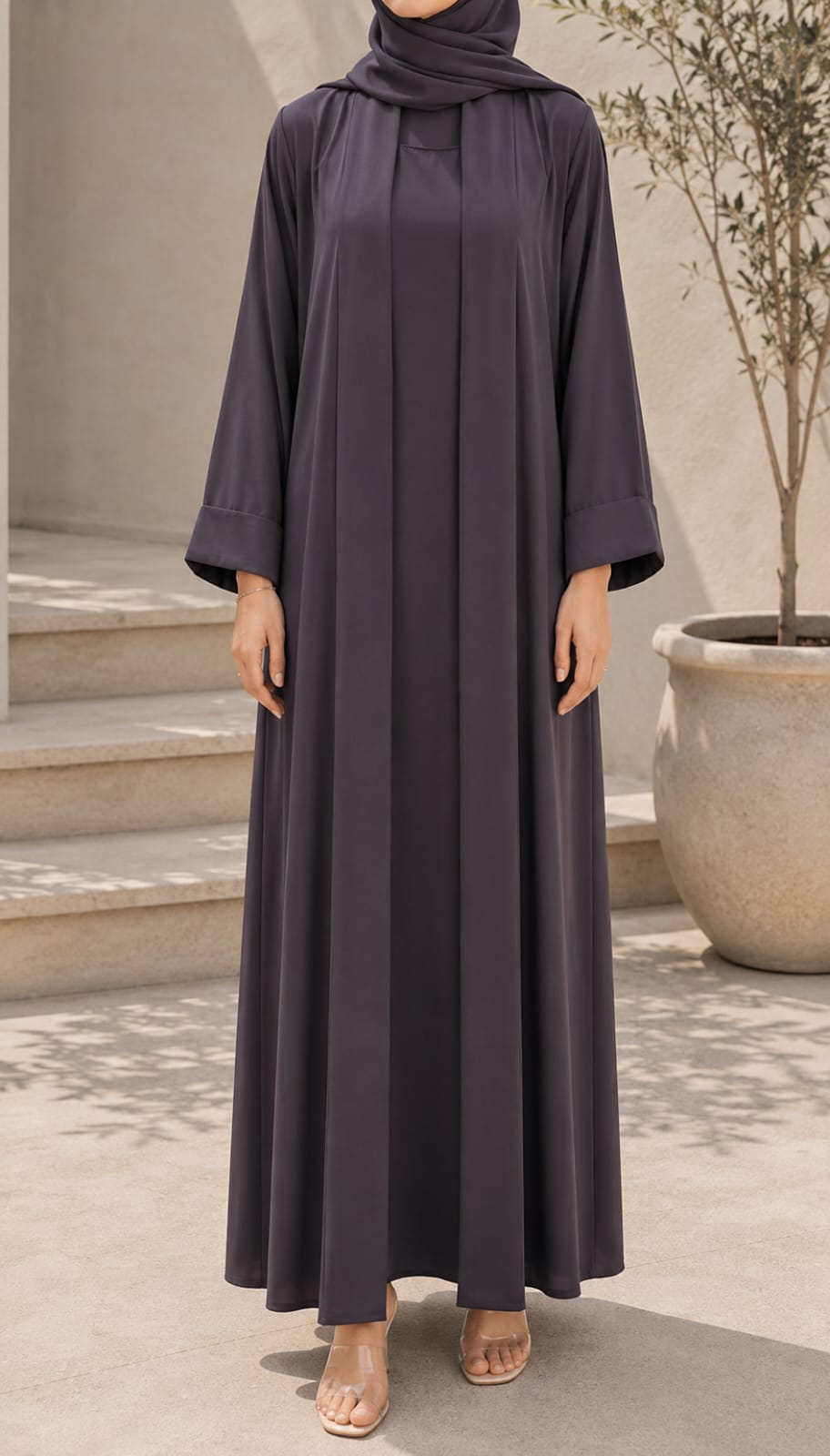 Dark Brown Yara Abaya