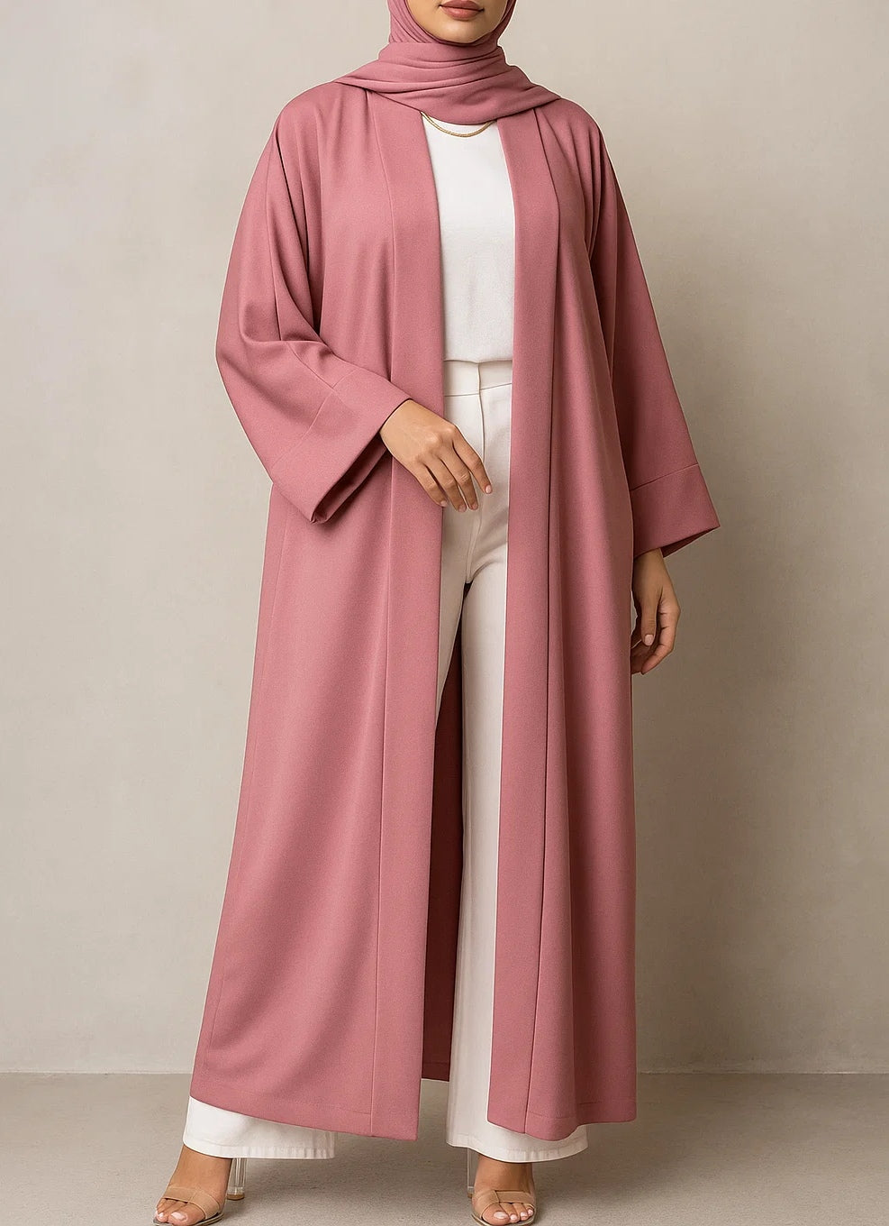 Pink yara abaya