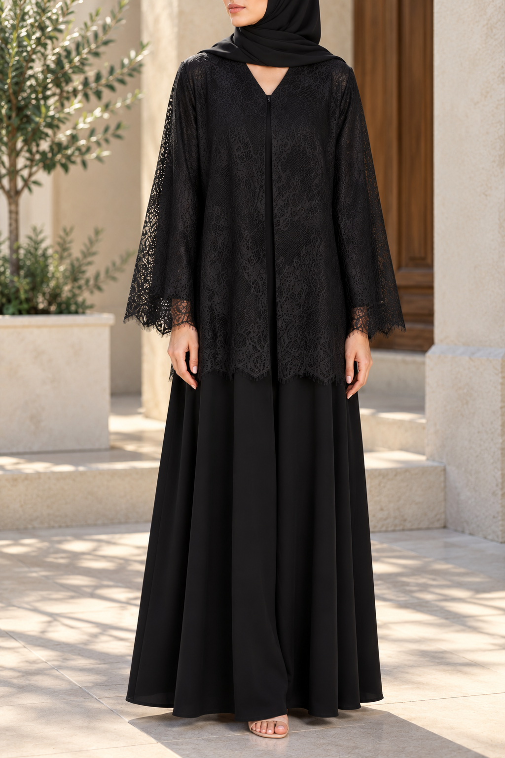 Black Moon Veil Abaya