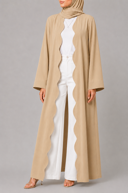 Beige Wave Abaya