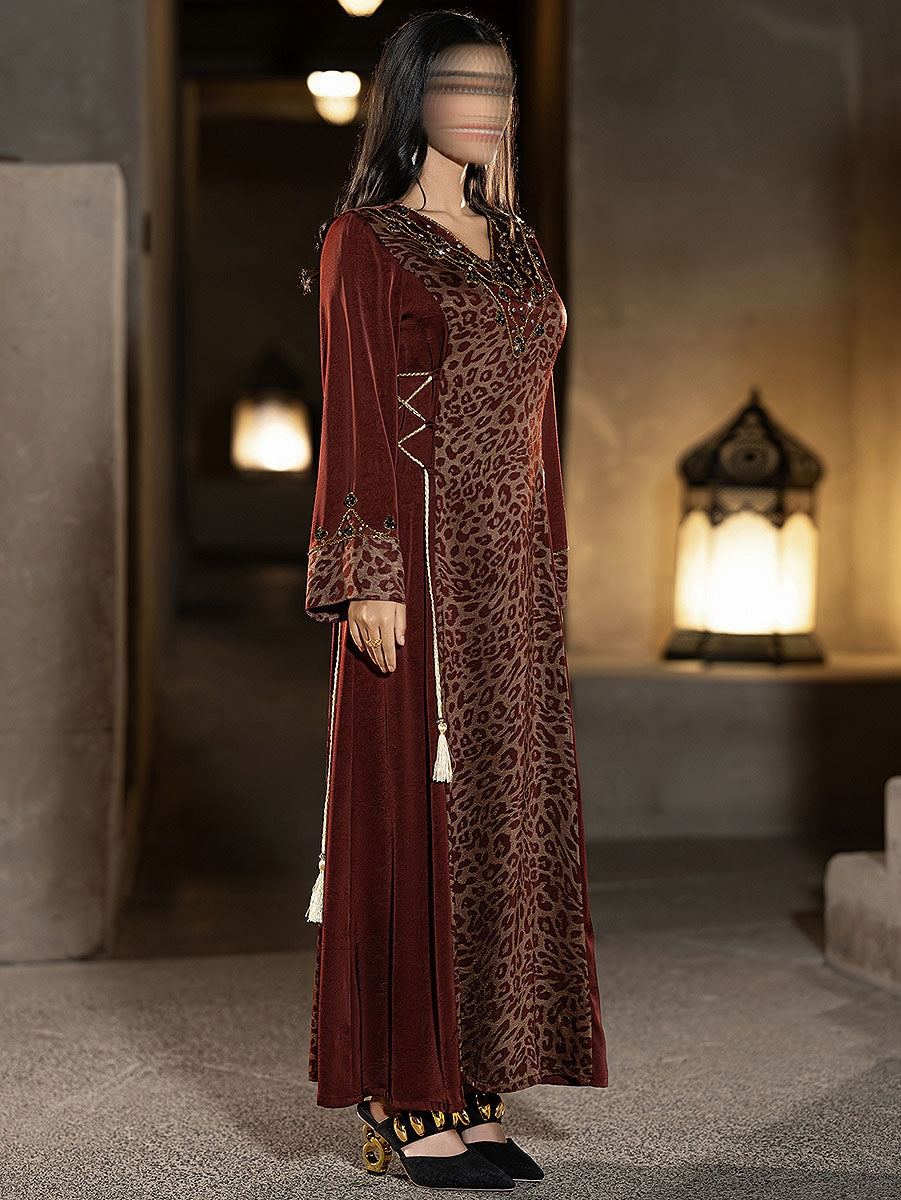 BA6052 Burgundy Majesty Dress