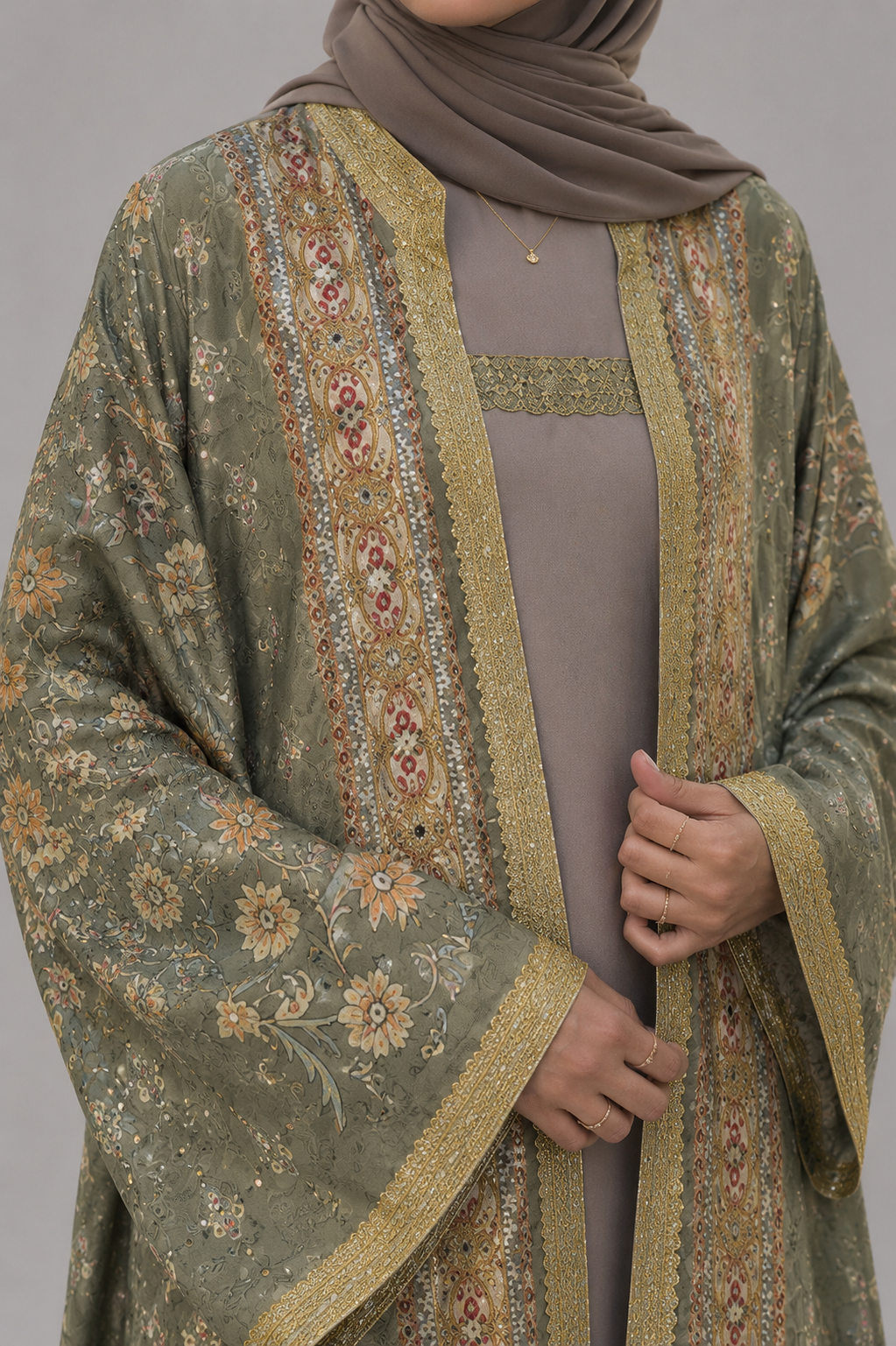 Green Zareen Abaya