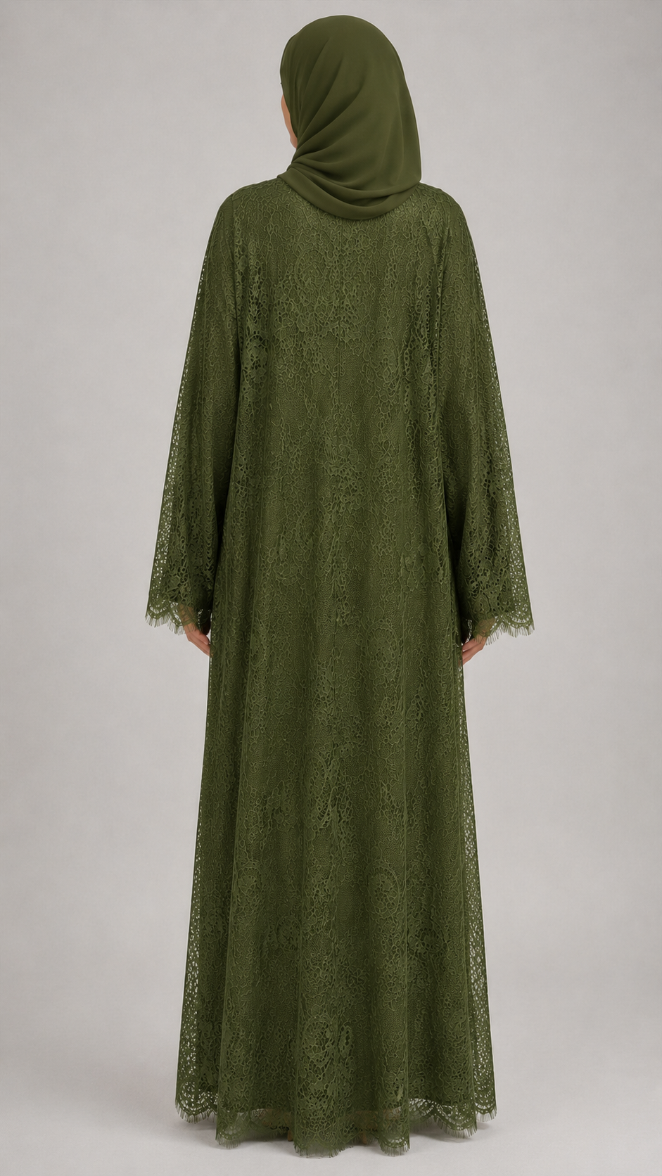 Olive Sheer abaya