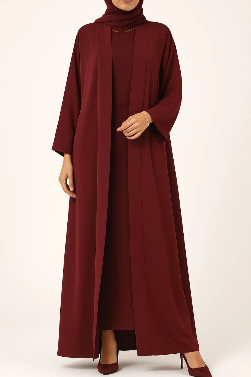 Maroon Mira Abaya