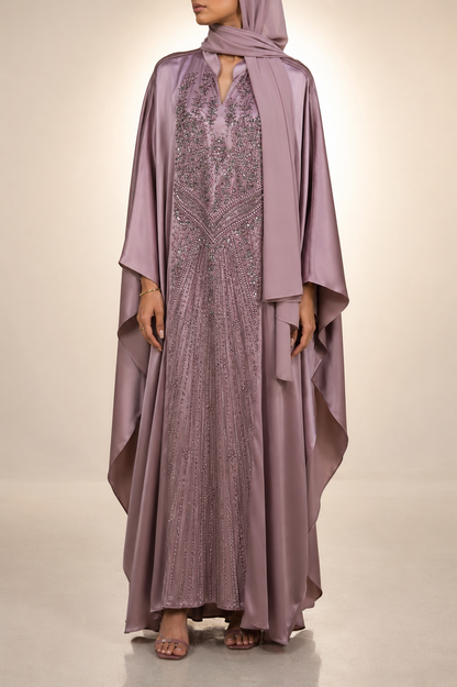 Soft Lavender Ameera Abaya 2