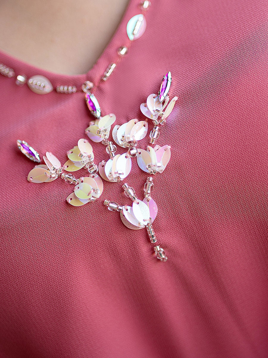 BA5196 Pink Gladiolus Dress