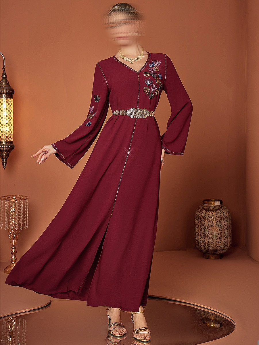 BA4126 Dark Red Edenic Jalabiya