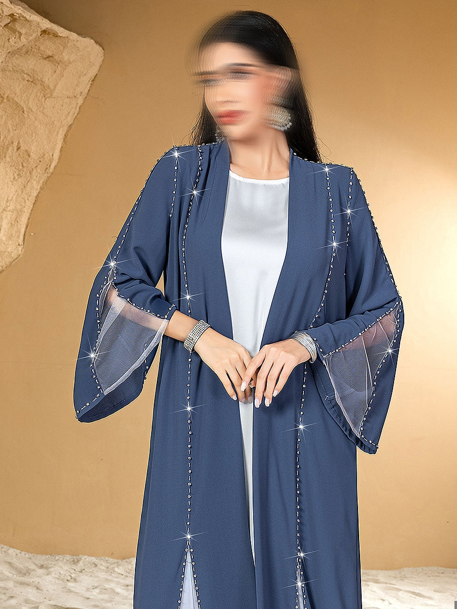 BA4078 Blue Pristine Abaya
