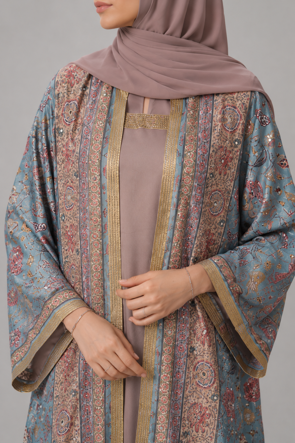 Blue Zareen Abaya
