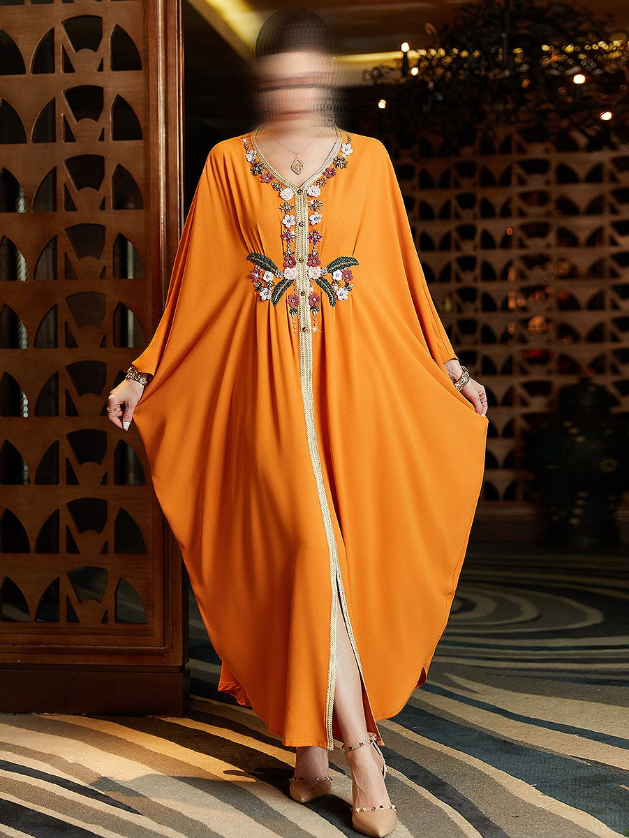 BA3107 Orange Pulchritude Kaftan