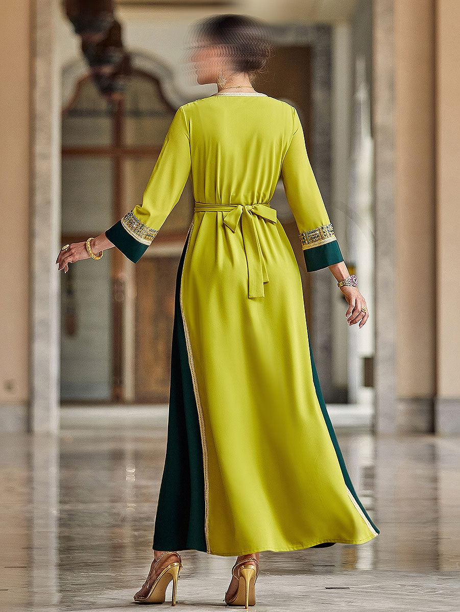 BA4009 Mustard Lime Jalabiya