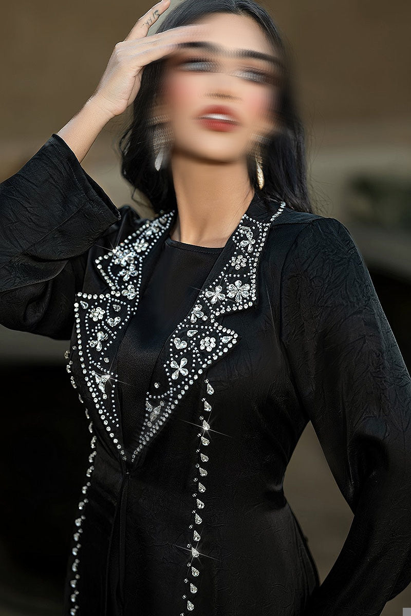 BA6021 Black Layrah onyx Abaya