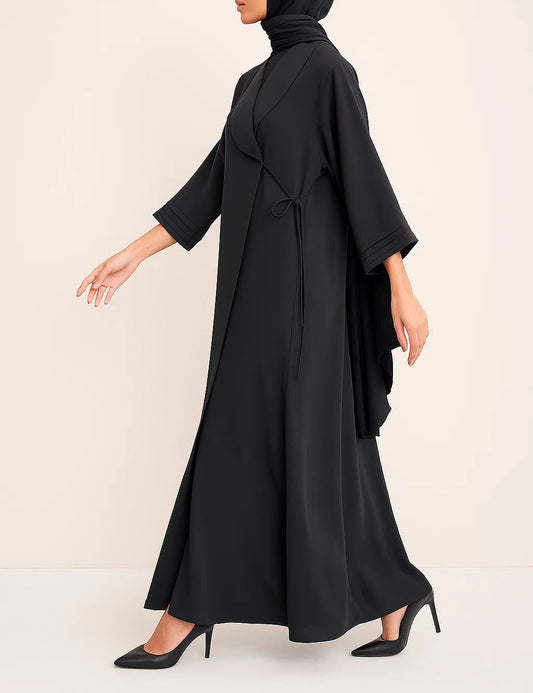 Black Heritage Collar Abaya