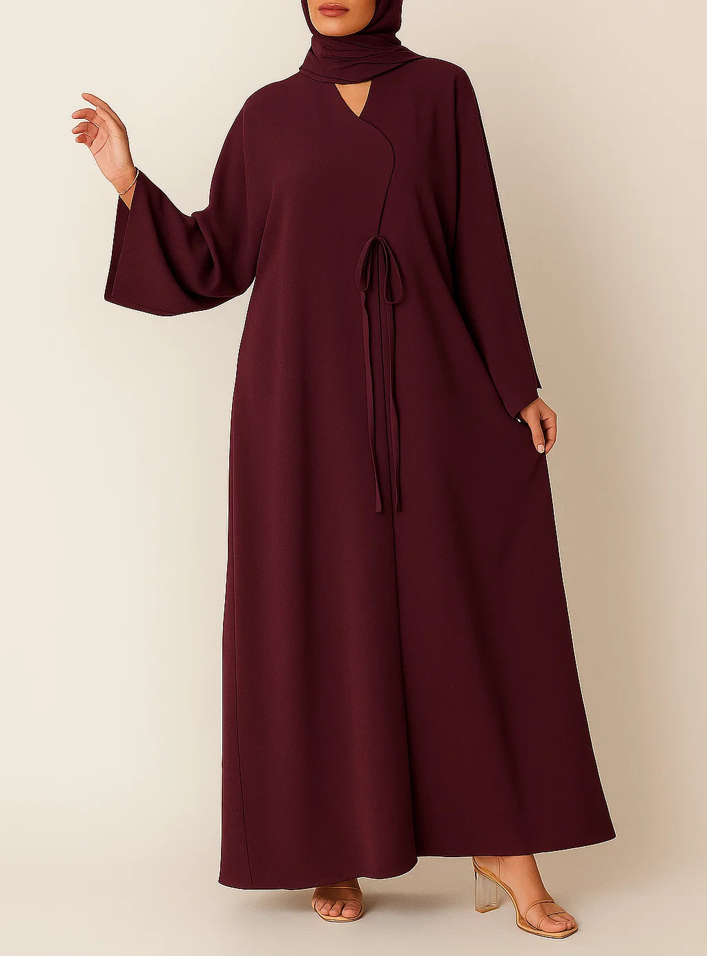 Mahroon Almirah Abaya